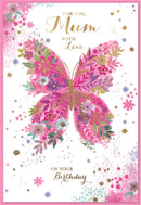 Simon Elvin C50 Birthday Mum cards set featuring six colorful greeting cards with cheerful designs for celebrating moms.