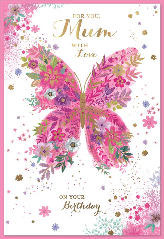 Simon Elvin C50 Birthday Mum cards set featuring six colorful greeting cards with cheerful designs for celebrating moms.
