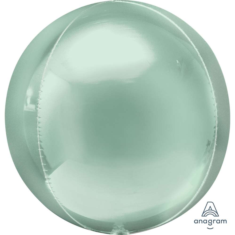 Anagram Mint Green Orbz 15" Foil Balloon Packaged