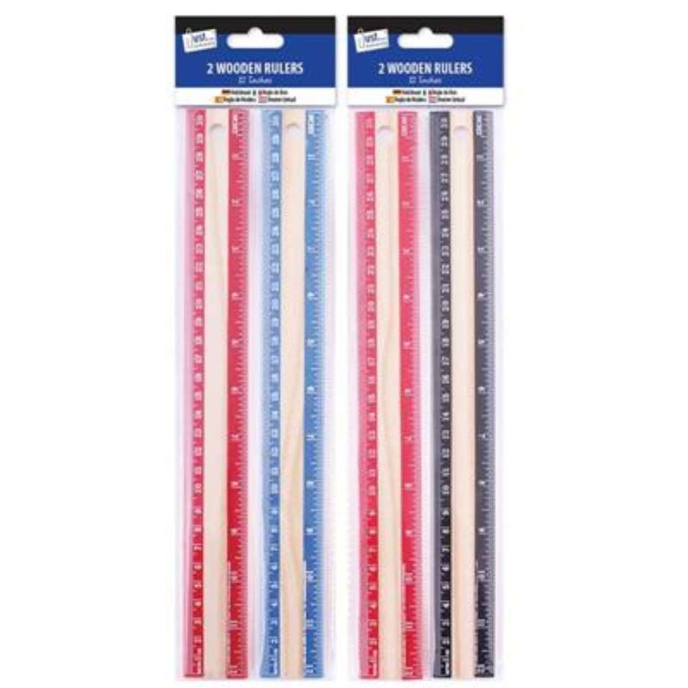 2 Wooden Rulers 12