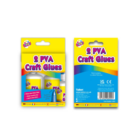Tallon Tallon 2 Pack PVA Glue bottles, 40ml each, shown with clear labels and applicator tips for arts and crafts projects.