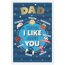 Set of six Prelude C75 Father's Day cards featuring dad-themed designs for celebrating Father’s Day.