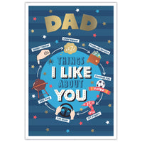 Set of six Prelude C75 Father's Day cards featuring dad-themed designs for celebrating Father’s Day.