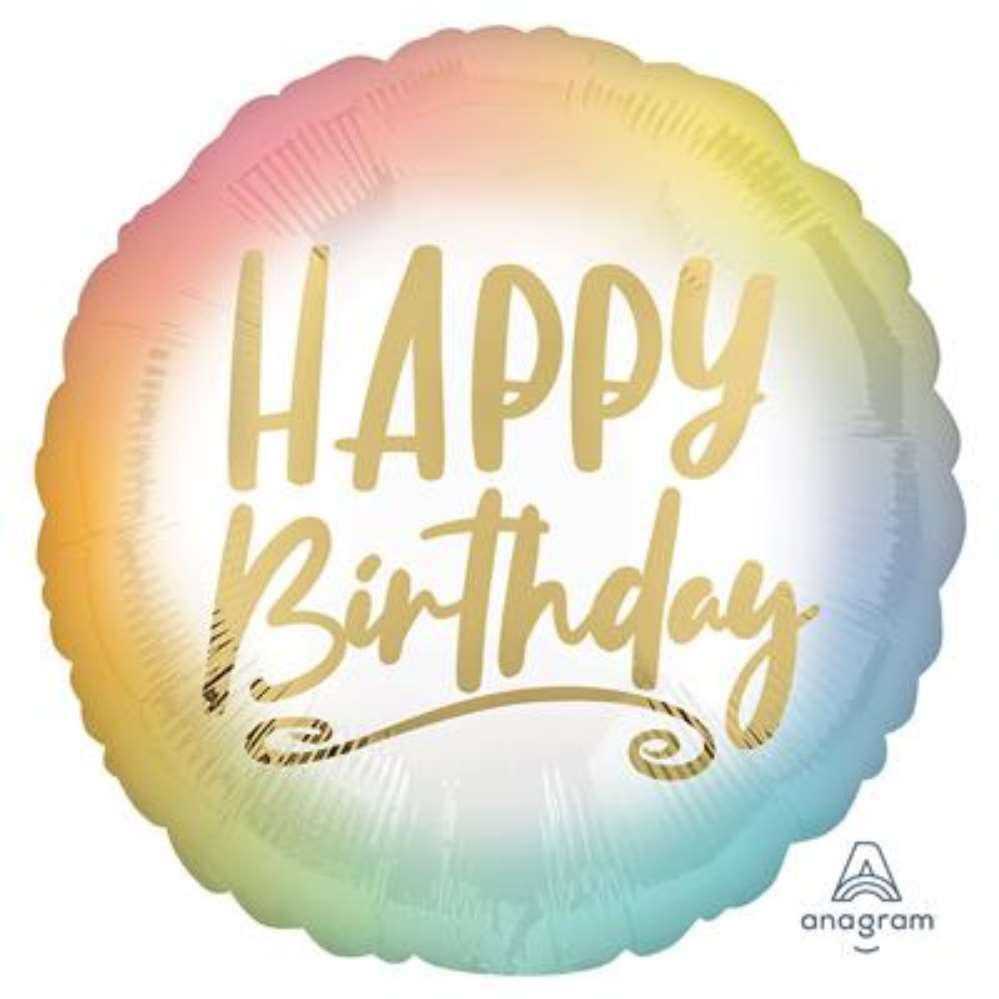Anagram Ombre Birthday 18" Foil Balloon