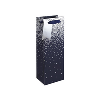Navy And Silver Ombre Bottle Gift Bag 6pk