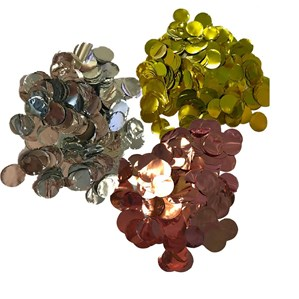 Metallic 10mm Circular Foil Confetti 30g White