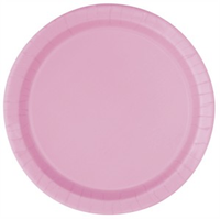 Unique 8 Pack Plates Lovely Pink Round 9