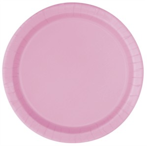 Unique 8 Pack Plates Lovely Pink Round 9
