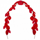 Christmas Artificial Red Leaf Garland 150cm