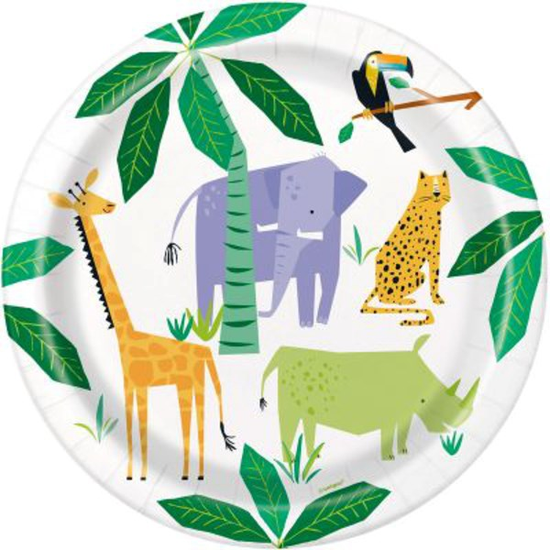 Unique 8 Pack Plates Animal Safari 9