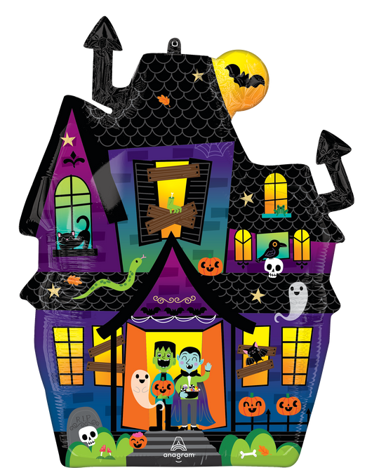 Anagram Foil Balloon Supershape Haunted Manor 27"