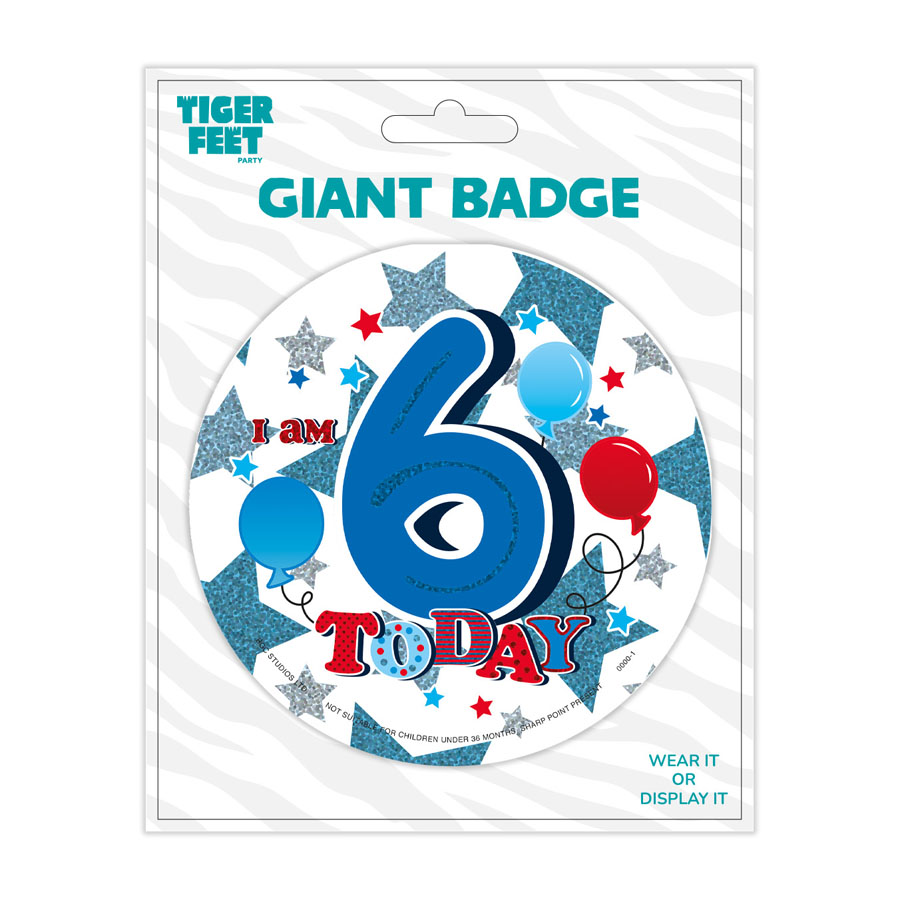 Big Badges Age 6 Male 6pk