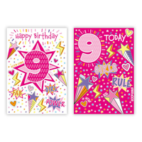 Poppyhill C50 Birthday Age 9 12pk
