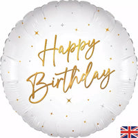 Oaktree Sparkle White Birthday 18" Foil Balloon
