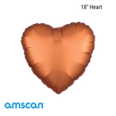 Anagram Foil Balloon Satin Luxe Amber Heart 18"