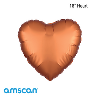 Anagram Foil Balloon Satin Luxe Amber Heart 18"