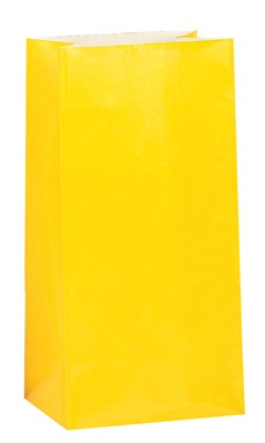 Unique 12 Pack Sweet Bags Paper Sun Yellow