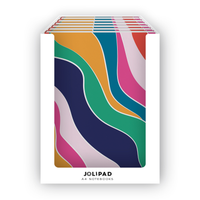 Notepad Colour Waves A4 Lined 80Gsm 100 Sheets