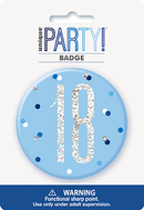 Unique Badge Blue Glitz Age 18 3