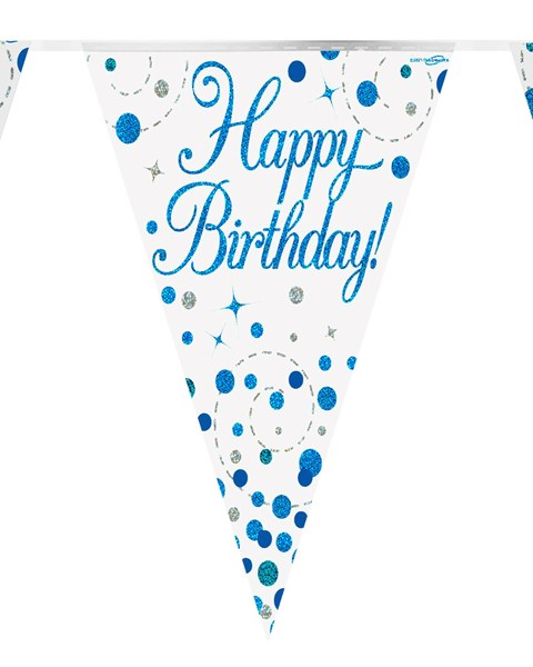 Oaktree Bunting Fizz Happy Birthday Blue 3.9M