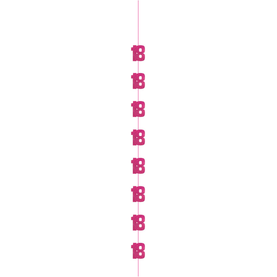 5ft Hanging D cor Age 18 Glitz Pink