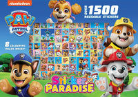 Alligator Products Paw Patrol sticker book featuring activity and puzzle pages with Paw Patrol characters and alligator-themed stickers.
