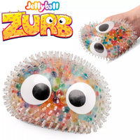 Colorful Jellyball Zurb toy from One For Fun, featuring vibrant, squeezable gel-filled ball with fun, playful design.