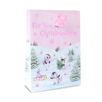 12pk Extra Large Portrait Gift Bags Penguin