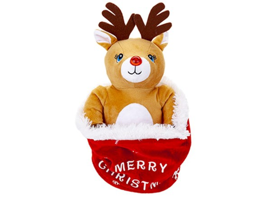 PMS International Plush Peekaboo Reindeer 28cm