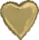 Anagram Foil Balloon White Gold Heart 18"