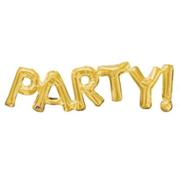 Foil Balloon Phrase Party! Gold 33