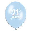 Age 21 Male Latex Balloons 6 x 8pk