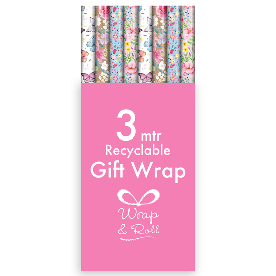 Eurowrap 49 Pack Rollwrap Floral 3m