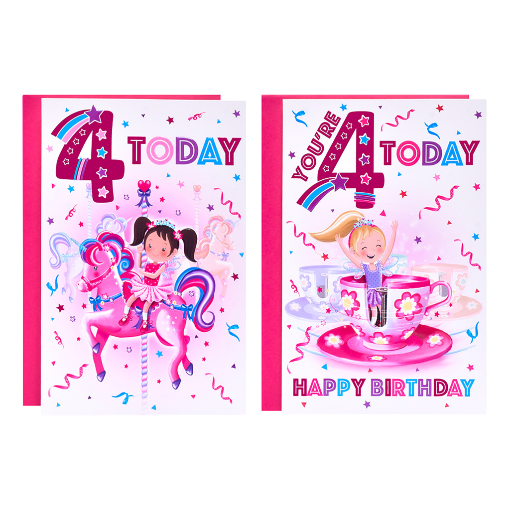 Poppyhill C50 Birthday Age 4 12pk