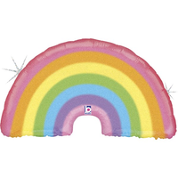 Glitter Holographic Rainbow 36" Foil Balloon