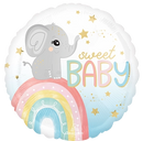 Anagram Foil Balloon Satin Baby Elephant Blue 18