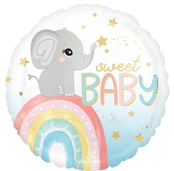 Anagram Foil Balloon Satin Baby Elephant Blue 18