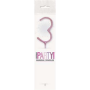 Unique Party Candle Sparkler Number 3 Pink 7