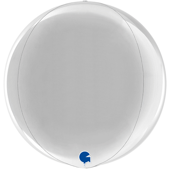 Grabo Foil Balloon Silver Globe 15"