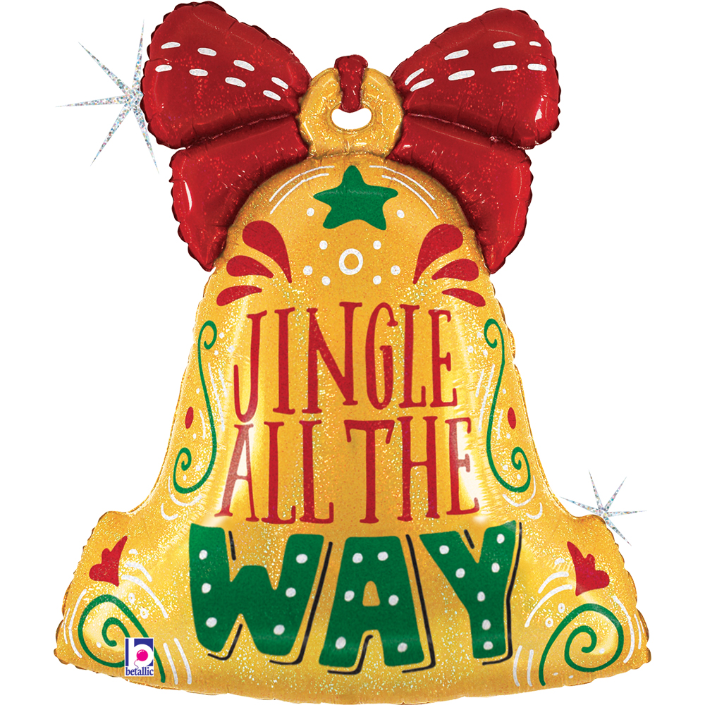 Christmas Bell 27" Large Foil Balloon