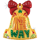 Christmas Bell 27" Large Foil Balloon