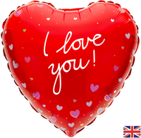 Oaktree Foil Balloon I Love You Hearts & Dots 18