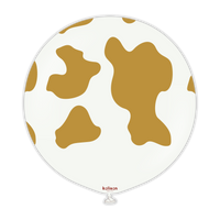 Kalisan Safari Cow White/Gold 24" Latex