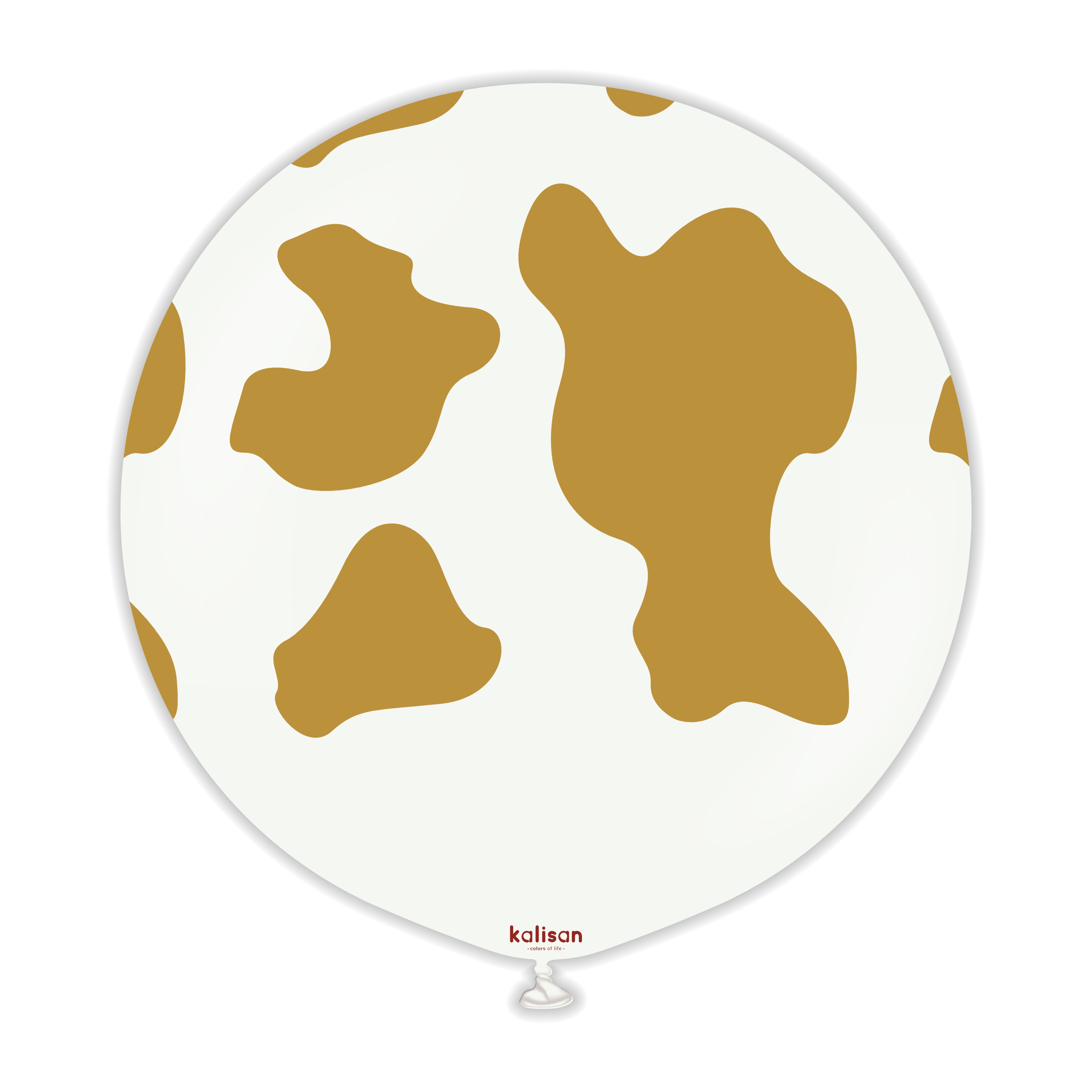 Kalisan Safari Cow White/Gold 24" Latex