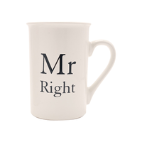 Amore 2 Pack Mugs Mr Right/Mrs Always Right