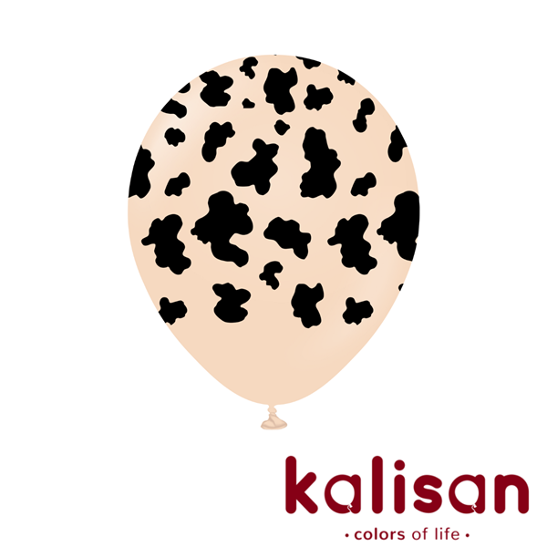 Kalisan Safari Cow Blush 12" Latex Balloons 25pk