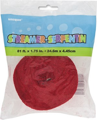 Red 81ft Crepe Streamer
