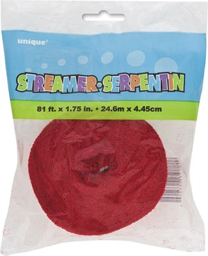 Red 81ft Crepe Streamer