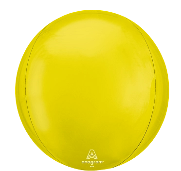 Anagram Foil Balloon Orbz Vibrant Yellow 16