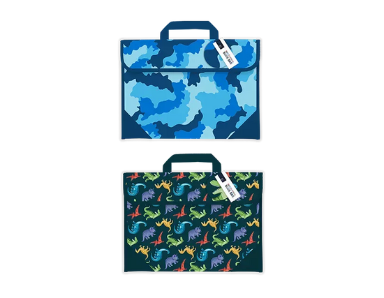 Book Bag Camo/Dinosaur 31.5x38.5cm 3pk
